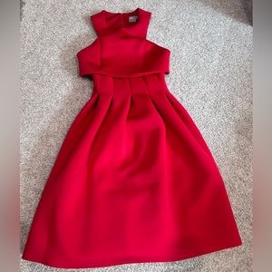 Red ASOS Fit & Flare dress